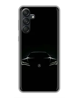 Чехол для Samsung Galaxy M55 5G с картинкой «Mercedes — силуэт авто»