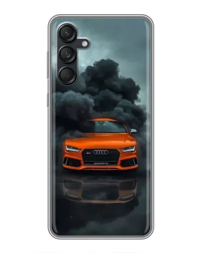 Чехол для Samsung Galaxy M55 5G с картинкой «Audi в облаках дыма»