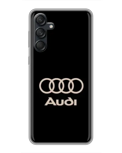 Чехол для Samsung Galaxy M55 5G с картинкой «Audi — золотой логотип»