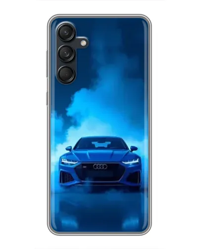 Чехол для Samsung Galaxy M55 5G с картинкой «Audi — голубая энергия»