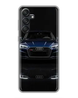 Чехол для Samsung Galaxy M55 5G с картинкой «Audi — ночное отражение»