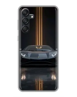 Чехол для Samsung Galaxy M55 5G с картинкой «Lamborghini золотые линии»