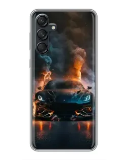 Чехол для Samsung Galaxy M55 5G с картинкой «Lamborghini дымная эстетика»