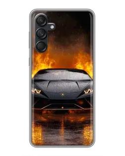 Чехол для Samsung Galaxy M55 5G с картинкой «Lamborghini в огне»
