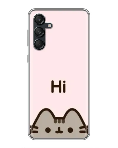 Чехол для Samsung Galaxy M55 5G с картинкой «Пушин говорит Hi»