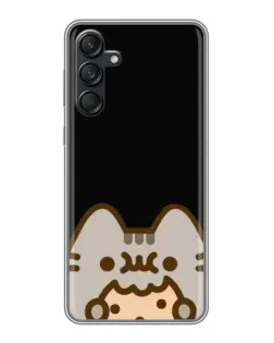 Чехол для Samsung Galaxy M55 5G с картинкой «Пушин на черном»