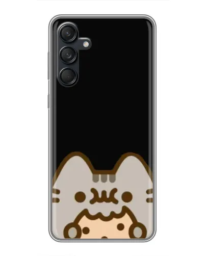 Чехол для Samsung Galaxy M55 5G с картинкой «Пушин на черном»