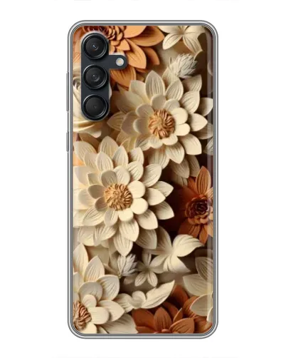 Чехол для Samsung Galaxy M55 5G с картинкой «Бежевый флористический декор» Чехол для Samsung Galaxy M55 5G с картинкой «Бежевый флористический декор»