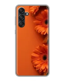 Чехол для Samsung Galaxy M55 5G с картинкой «Оранжевые герберы»