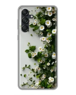 Чехол для Samsung Galaxy M55 5G с картинкой «Ветка мелких белых цветов»