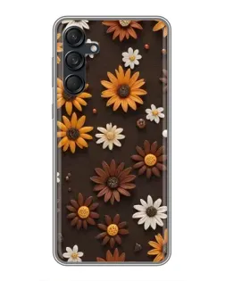 Чехол для Samsung Galaxy M55 5G с картинкой «Узор из маленьких подсолнухов»