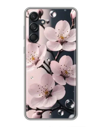 Чехол для Samsung Galaxy M55 5G с картинкой «Нежная сакура и капли» Чехол для Samsung Galaxy M55 5G с картинкой «Нежная сакура и капли»