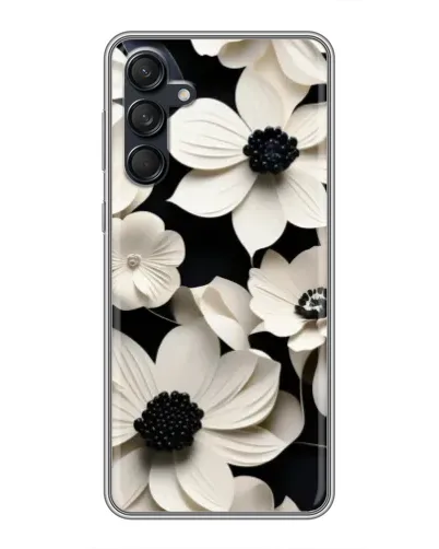 Чехол для Samsung Galaxy M55 5G с картинкой «Объемные белые цветы» Чехол для Samsung Galaxy M55 5G с картинкой «Объемные белые цветы»