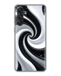 Чехол для Samsung Galaxy M55 5G с картинкой «Черно-белая спираль»