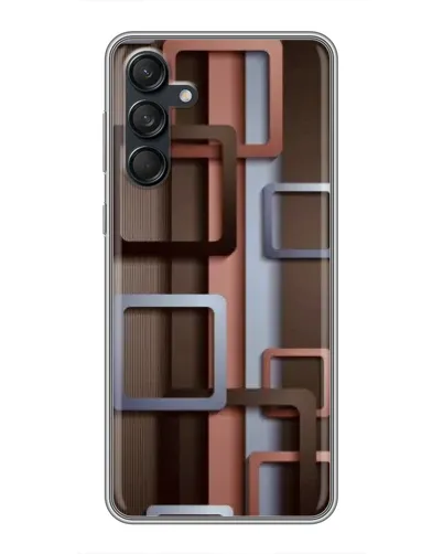 Чехол для Samsung Galaxy M55 5G с картинкой «Коричневые объемные квадраты» Чехол для Samsung Galaxy M55 5G с картинкой «Коричневые объемные квадраты»