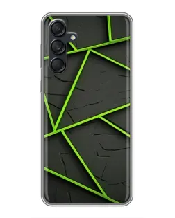 Чехол для Samsung Galaxy M55 5G с картинкой «Зеленые геометрические линии»