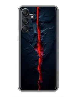 Чехол для Samsung Galaxy M55 5G с картинкой «Kрасная лавовая трещина»