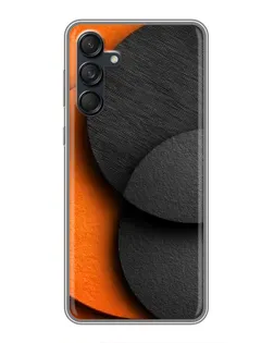 Чехол для Samsung Galaxy M55 5G с картинкой «Геометрия оранжевых кругов»