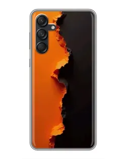 Чехол для Samsung Galaxy M55 5G с картинкой «Оранжевый разлом»