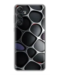 Чехол для Samsung Galaxy M55 5G с картинкой «Объемная темная решетка»