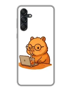 Чехол для Samsung Galaxy M55 5G с картинкой «Капибара с ноутбуком» Чехол для Samsung Galaxy M55 5G с картинкой «Капибара с ноутбуком»