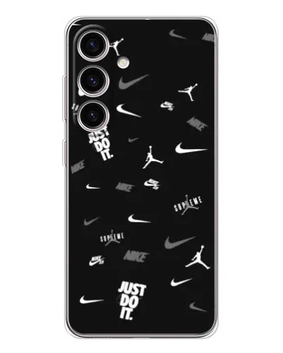 Чехол для Samsung Galaxy M56 с картинкой «Nike Black Pattern»