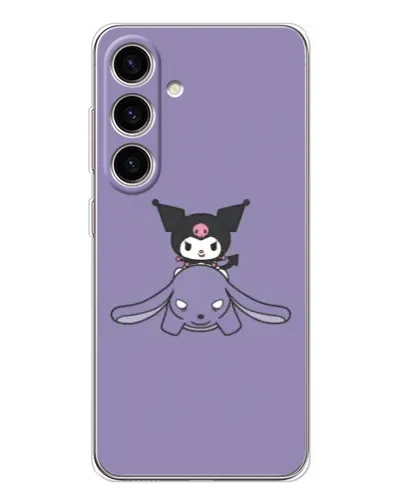 Чехол для Samsung Galaxy M56 с картинкой «Kuromi на лиловом фоне»