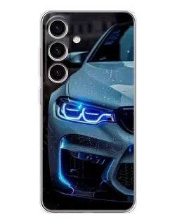Чехол для Samsung Galaxy M56 с картинкой «Взгляд BMW с синими фарами» Чехол для Samsung Galaxy M56 с картинкой «Взгляд BMW с синими фарами»