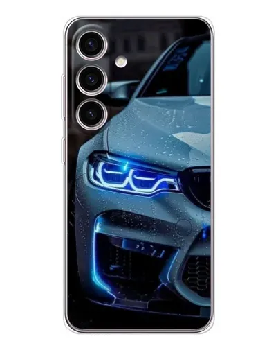 Чехол для Samsung Galaxy M56 с картинкой «Взгляд BMW с синими фарами» Чехол для Samsung Galaxy M56 с картинкой «Взгляд BMW с синими фарами»
