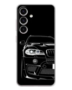 Чехол для Samsung Galaxy M56 с картинкой «Темный силуэт BMW»