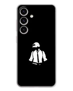 Чехол для Samsung Galaxy M56 с картинкой «PUBG — белый шлем»