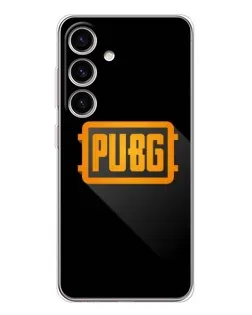 Чехол для Samsung Galaxy M56 с картинкой «PUBG — рамка лого»