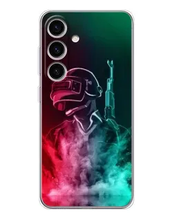 Чехол для Samsung Galaxy M56 с картинкой «PUBG — огненный воин»