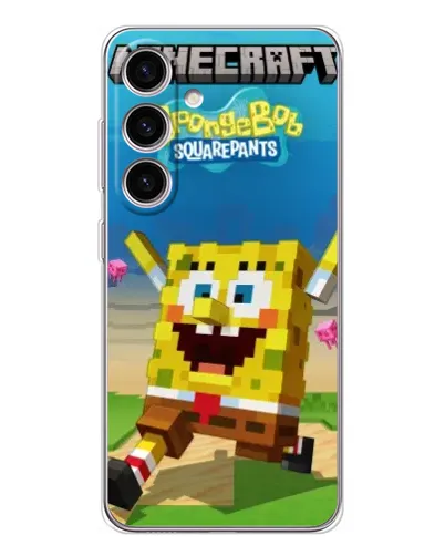 Чехол для Samsung Galaxy M56 с картинкой «Губка Боб Minecraft» Чехол для Samsung Galaxy M56 с картинкой «Губка Боб Minecraft»