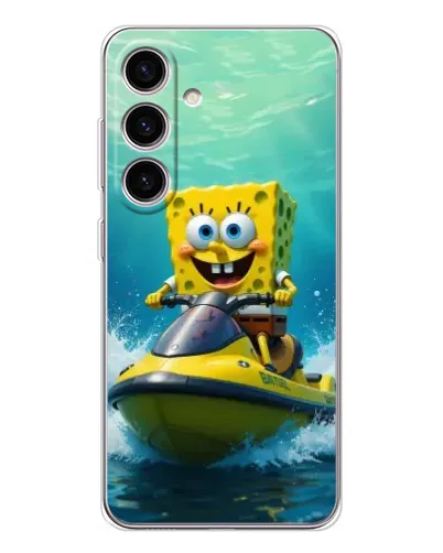 Чехол для Samsung Galaxy M56 с картинкой «Спанч Боб на гидроцикле» Чехол для Samsung Galaxy M56 с картинкой «Спанч Боб на гидроцикле»
