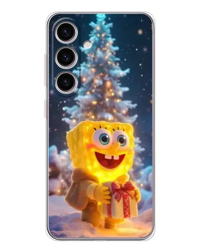 Чехол для Samsung Galaxy M56 с картинкой «Рождественский Спанч Боб» Чехол для Samsung Galaxy M56 с картинкой «Рождественский Спанч Боб»