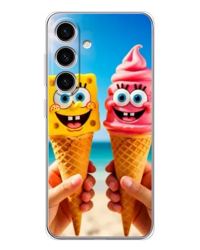 Чехол для Samsung Galaxy M56 с картинкой «Спанч Боб мороженое» Чехол для Samsung Galaxy M56 с картинкой «Спанч Боб мороженое»