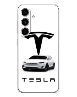 Чехол для Samsung Galaxy M56 с картинкой «Tesla White Style» Чехол для Samsung Galaxy M56 с картинкой «Tesla White Style»