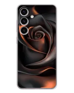 Чехол для Samsung Galaxy M56 с картинкой «Шелковая черная роза»