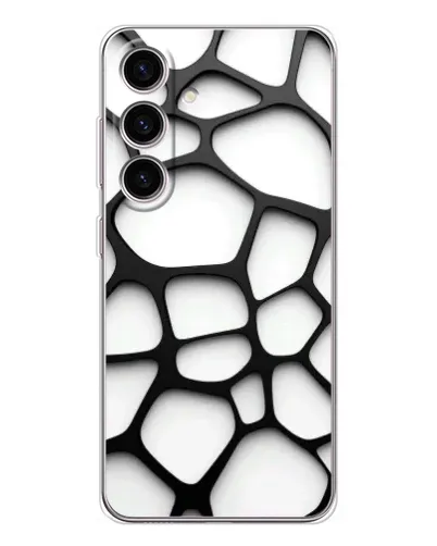 Чехол для Samsung Galaxy M56 с картинкой «Белая объемная сетка»