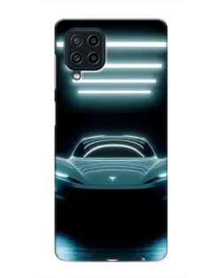 Чехол для Samsung Galaxy M62 с картинкой «Tesla в неоне»