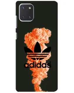 Чохол для Samsung Galaxy Note 10 Lite з картинкою «Помаранчевий дим Adidas»