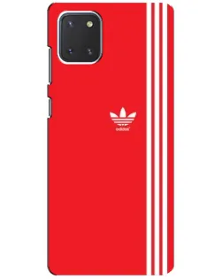 Чохол для Samsung Galaxy Note 10 Lite з картинкою «Червоний мінімалізм Adidas»
