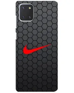 Чехол для Samsung Galaxy Note 10 Lite с картинкой «Nike — карбоновая сетка» Чехол для Samsung Galaxy Note 10 Lite с картинкой «Nike — карбоновая сетка»