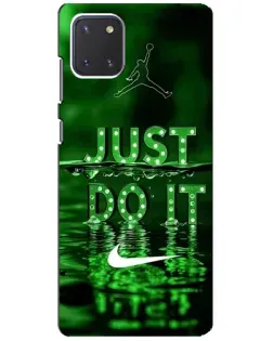 Чехол для Samsung Galaxy Note 10 Lite с картинкой «Зеленый неоновый Nike»