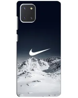 Чехол для Samsung Galaxy Note 10 Lite с картинкой «Nike — зимние горы»