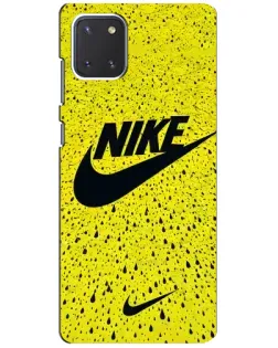 Чехол для Samsung Galaxy Note 10 Lite с картинкой «Желтый текстурный Nike»