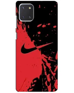 Чехол для Samsung Galaxy Note 10 Lite с картинкой «Красные брызги Nike»