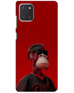 Чехол для Samsung Galaxy Note 10 Lite с картинкой «Bored Ape в красном» Чехол для Samsung Galaxy Note 10 Lite с картинкой «Bored Ape в красном»
