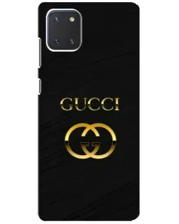 Чехол для Samsung Galaxy Note 10 Lite с картинкой «Золотой логотип Gucci»